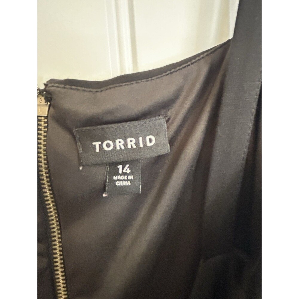 Torrid Size 14 Black Plaid High Low Midi Dress Sleeveless Back Zip Women - Picture 6 of 15